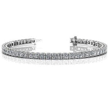 10.40 Ct Princess Cut Natural Earth Mined Diamonds Ladies Tennis Bracelet White Gold