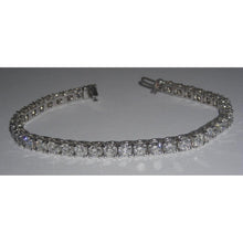 10.66 Ct Round Natural Earth Mined Diamond Tennis Bracelet 41 Stones WG 14K