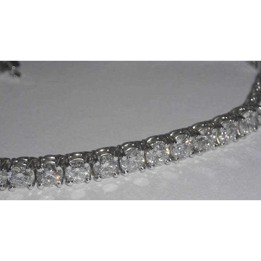 12.80 Carat Diamond Tennis Bracelet White Gold 14K Jewelry