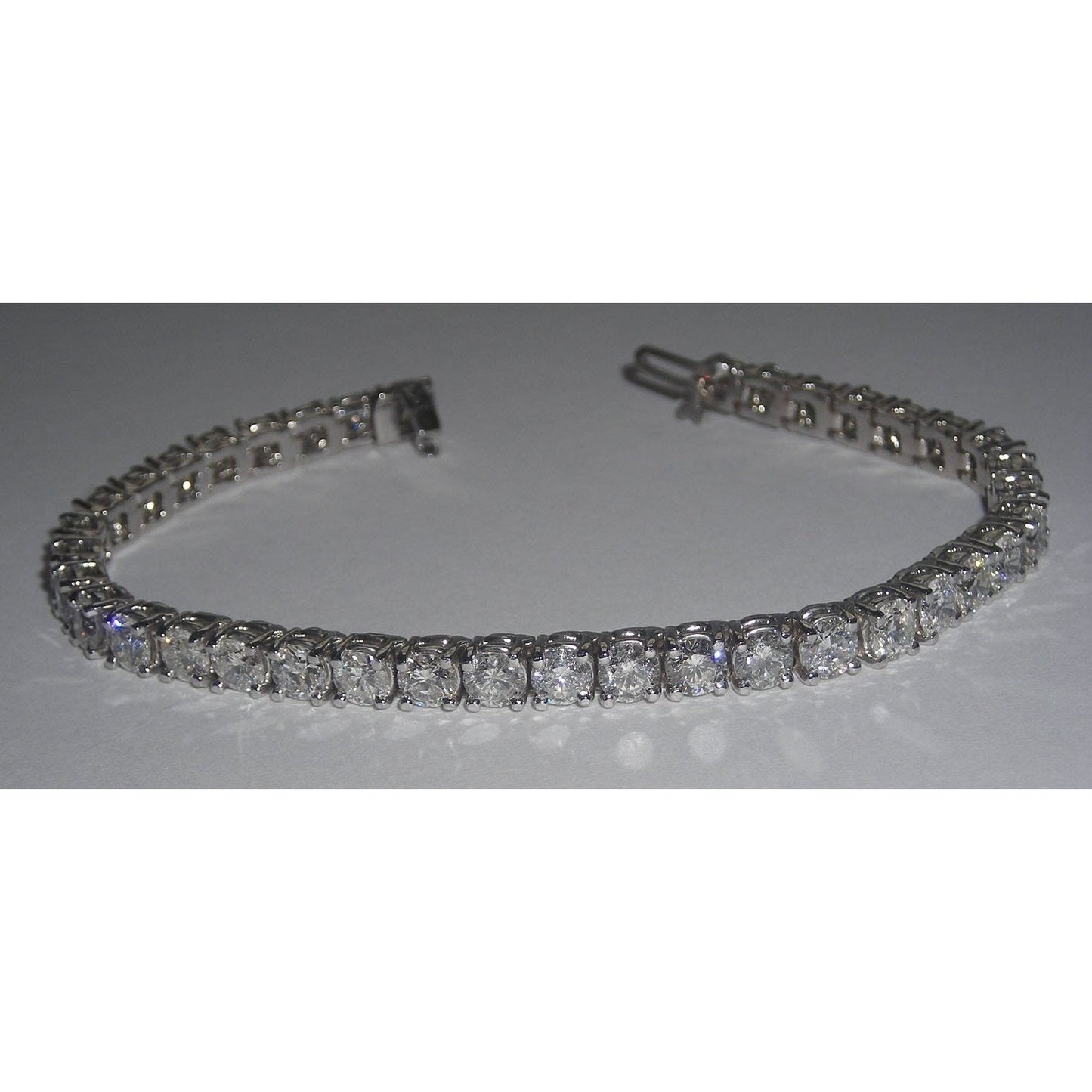 12.80 Carat Diamond Tennis Bracelet White Gold 14K Jewelry