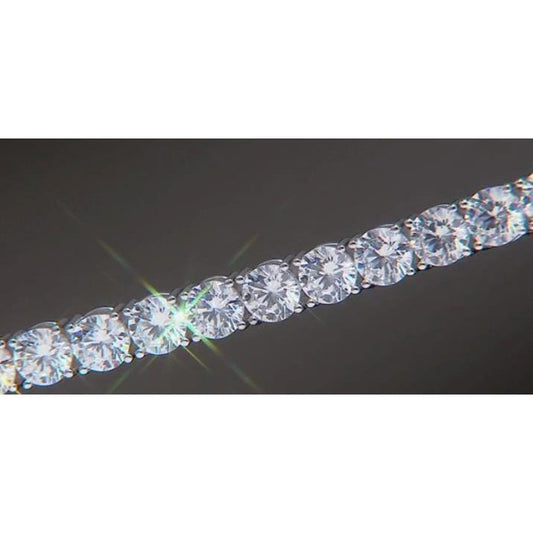 12.80 Carats Triple Ex Stones Large Diamond Tennis Bracelet