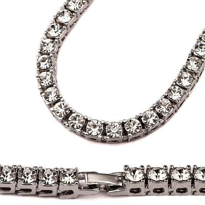 15 Ct Diamond Tennis Strand Necklace 30 Inch White Gold 14K