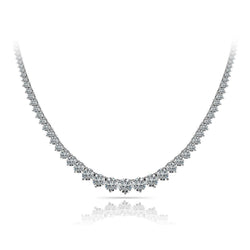 16 Carats Round Diamond Tennis Red Carpet Diamond Ladies Necklace