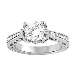 1.23 Carat Diamond Engagement Ring With Accents Women Jewelry