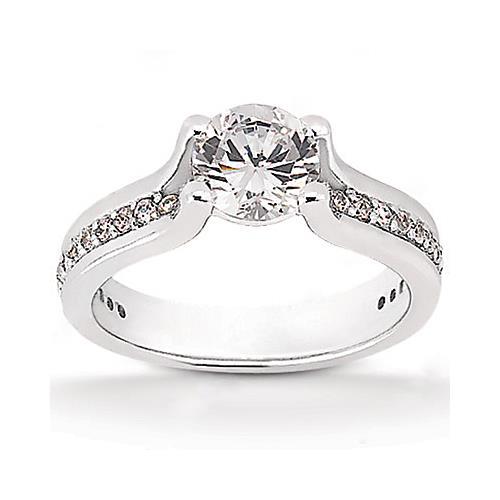 1.32 Cts. Diamond Wedding Ring White Gold 14K