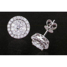 1.40 Ct Diamond Stud Halo Jacket Earrings