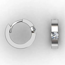 1.5 Ct Round Cut Diamond Solitaire Diamond Hoop Earring 14K White Gold