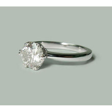 1.50 Carat Diamond Ring Solitaire Round White Gold 14K Jewelry