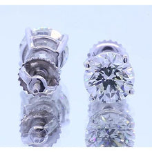 1.50 Carats Diamond Stud Earring Four Prong White Gold 14K