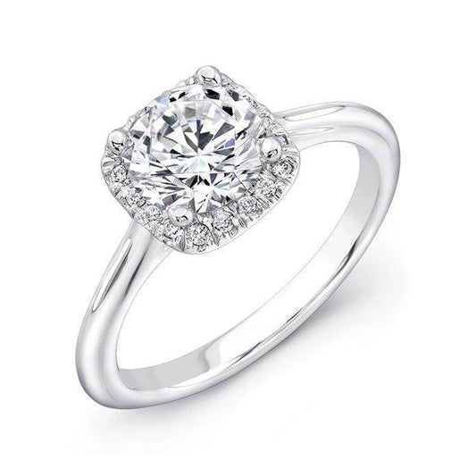1.50 Carats Halo Natural Diamond Engagement Ring White Gold 14K