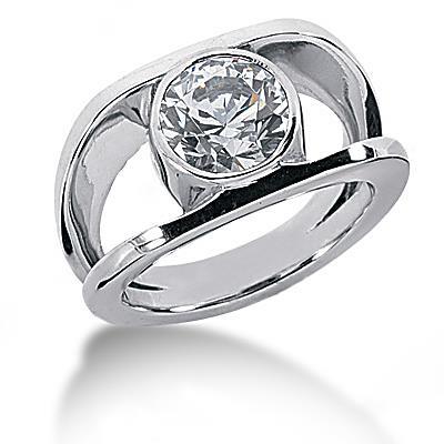1.50 Carats Solitaire Diamond Anniversary Ring Split Shank