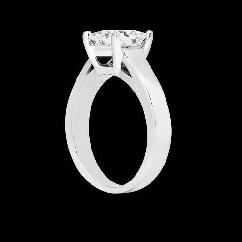 1.50 Carats Solitaire Princess Diamond Ring White Gold 14K