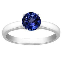 2 Carat Tanzanite Solitaire Ring New Solid 14K White Gold