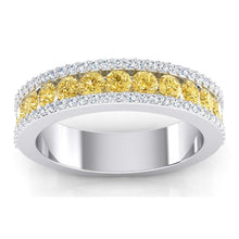 Women's Yellow Canary & Diamond Ring