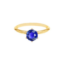 2 Carats Solitaire Ring Genuine Yellow Gold Sri Lankan Sapphire