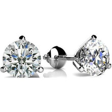 2 Carat Round Diamond Stud Earring White Gold 14K Prong Setting