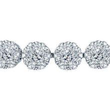 20 Carats White Round Diamond Tennis Bracelet White Gold Jewelry