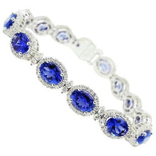 29 Carats Tanzanite And Diamonds Women Bracelet White Gold 14K