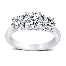 2.01 Carat Round Diamonds Anniversary Ring Three Stone New
