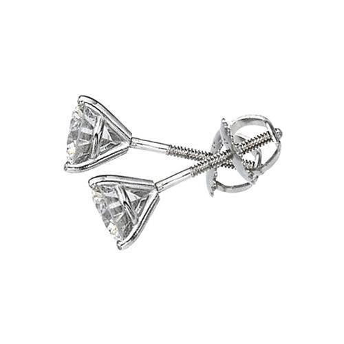 2.02 Carats G VS1 Platinum Martini Style Diamond Studs
