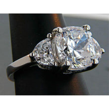2.15 Ct. Cushion Half Moon Diamond Royal Engagement Ring Gold
