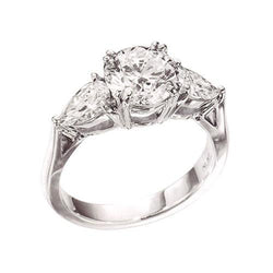 2.21 Carat 3 Stone Engagement Sparkling Diamonds Ring Jewelry New