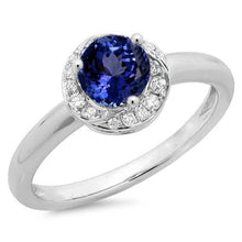 2.25 Carats Round Center Tanzanite Fancy Diamond Ring New
