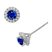 2.30 Ct Ceylon Sapphire Women Studs Earring Jewelry White Gold 14K