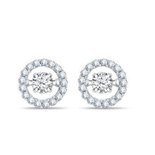 2.34 Ct Brilliant Cut Sparkling Diamonds Lady Studs Halo Earring