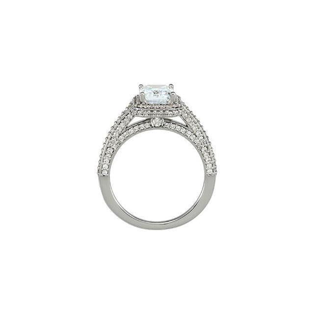 2.36 Carat Emerald Diamond Engagement Anniversary Ring White Gold 14K