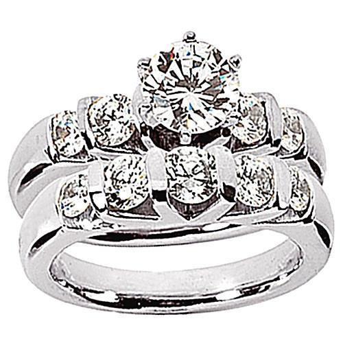 2.55 Carat Engagement Band Set High Quality Diamond Ring New