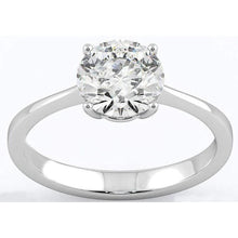 2.75 Ct Solitaire Diamond Engagement Ring 4 Prongs 14K Gold White