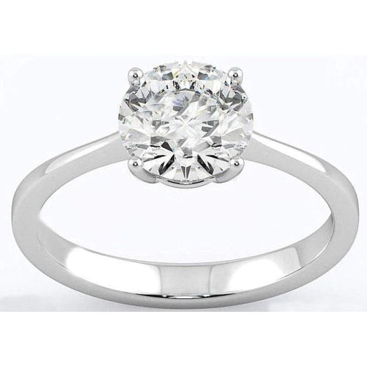 2.75 Ct Solitaire Diamond Engagement Ring 4 Prongs 14K Gold White