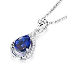 2.80 Ct. Tanzanite With Diamonds Pendant Necklace With Chain White