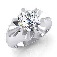 3 Carat Big Diamond Solitaire Men Ring White Gold