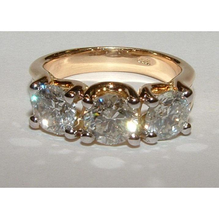 3 Carats Diamond Engagement Ring 3 Stone Jewelry