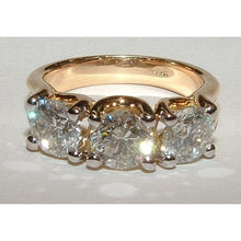 3 Carats Diamond Engagement Ring 3 Stone Jewelry