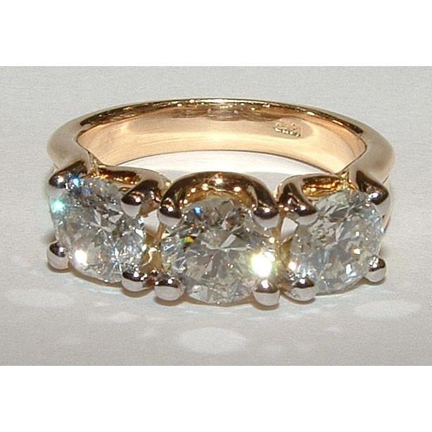 3 Carats Diamond Engagement Ring 3 Stone Jewelry