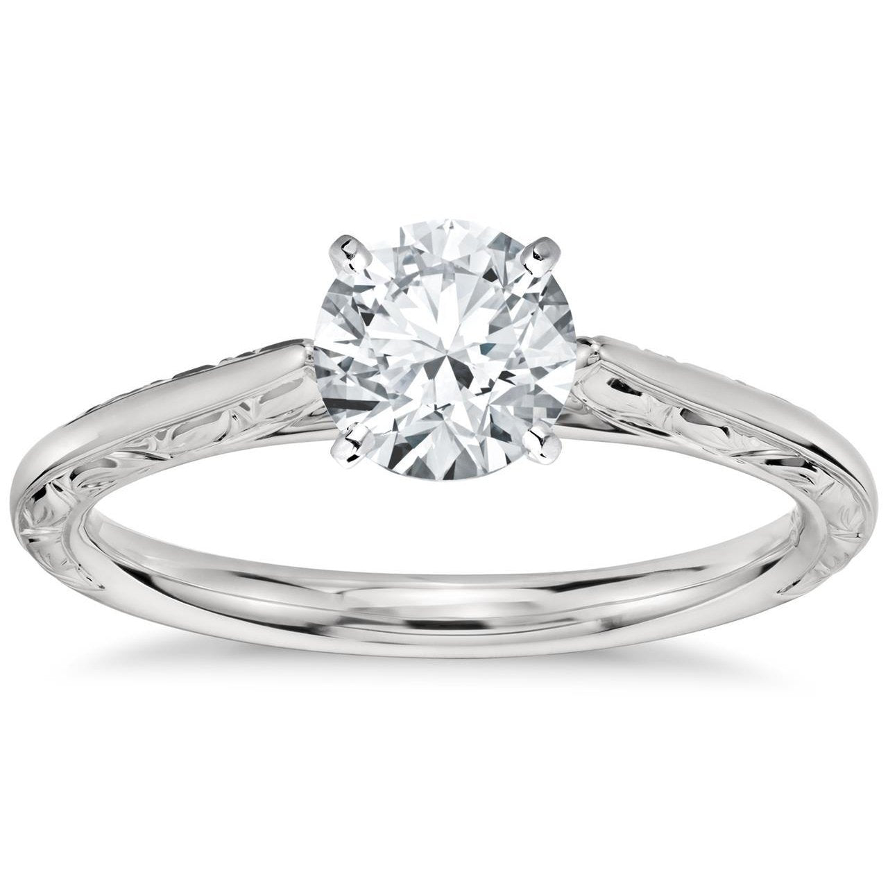 3 Ct Round Cut Solitaire Diamond Antique Style Wedding Ring