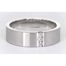 3 Diamonds Tension Set Anniversary Band Thick Shank 0.15 Carats