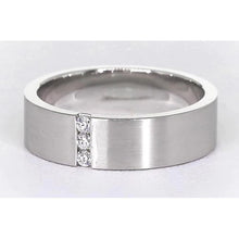3 Diamonds Tension Set Anniversary Band Thick Shank 0.15 Carats