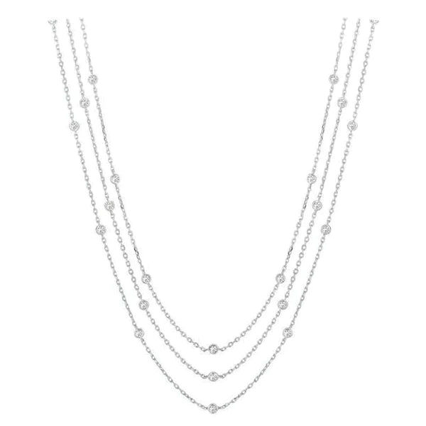 3 Row Diamond Necklace