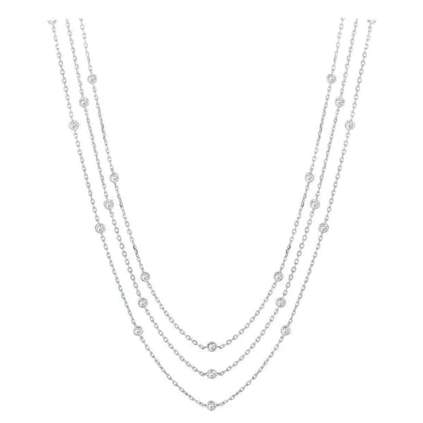 3 Row Diamond Necklace