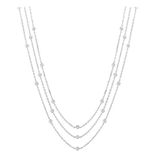 3 Row Diamond Necklace