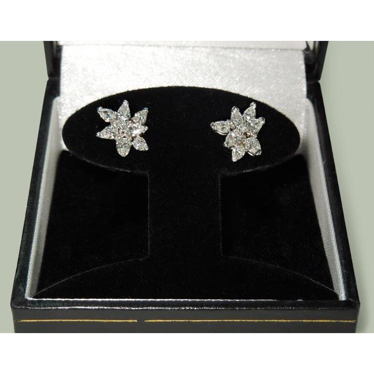 Women's Diamond Cluster Earrings