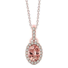 31.25 Ct Morganite And Diamonds Pendant Necklace Rose Gold