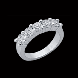 2 Carat Genuine Natural Earth Mined Diamond Ring 5 Stone White Gold Ring Five