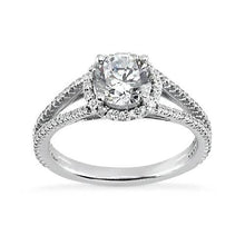 3.62 Carats Round Diamond Halo Ring White Gold 14K