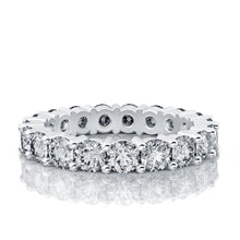 3.80 Carats Round Diamond Eternity Wedding Band White Gold 14K