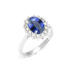 3.90 Ct Oval Sri Lanka Blue Sapphire Natural Earth Mined Diamonds Engagement Ring New